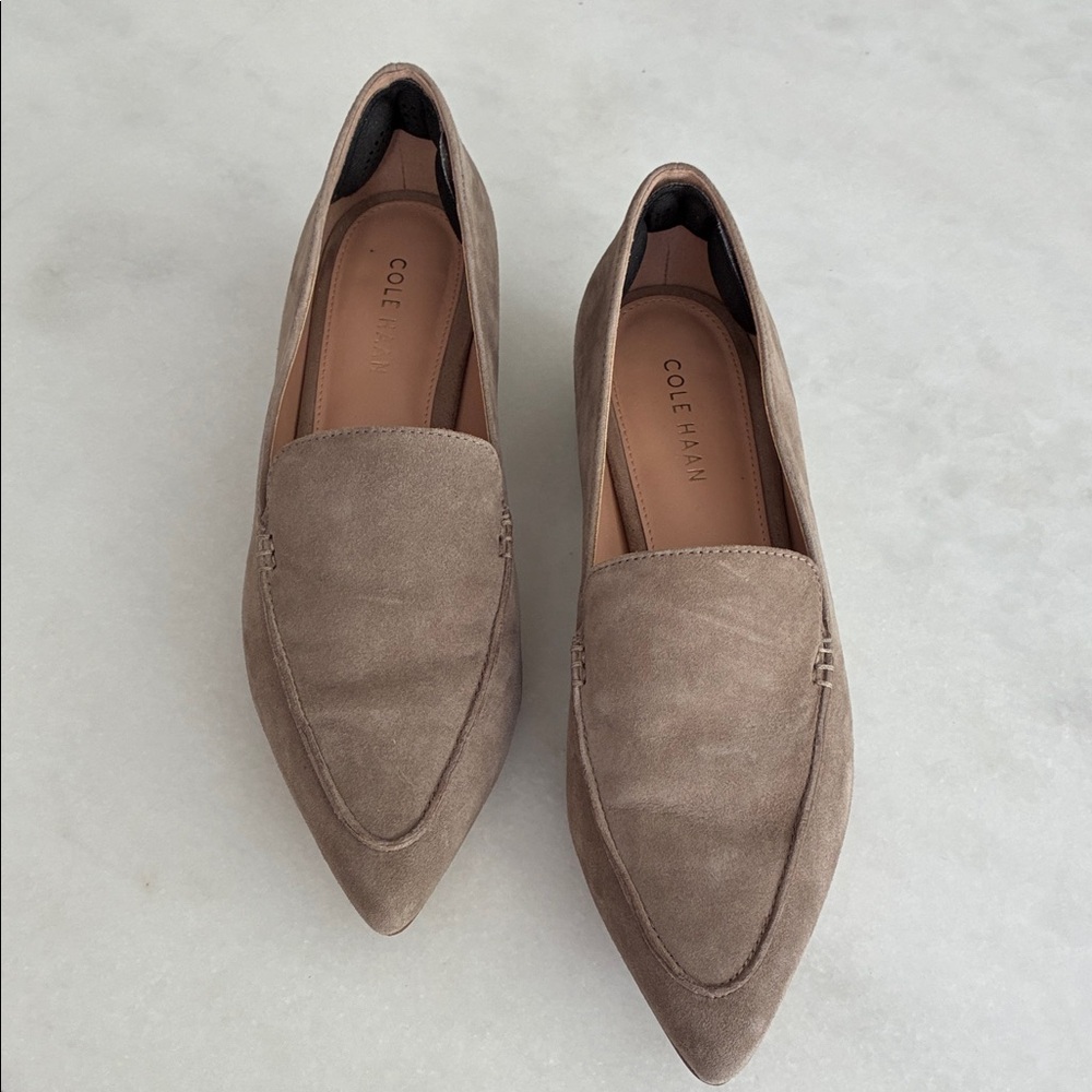 Cole Haan Women's Brown Suede Loafers
